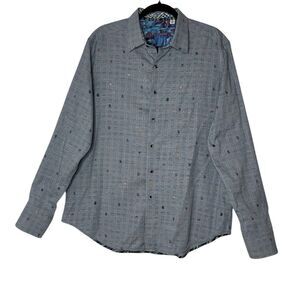 Robert Graham Shirt Men XL Colorful Long Sleeve Bottom Up  Wedding Event Formal‎